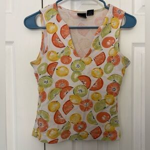Xhilaration Citrus Print Tank Top